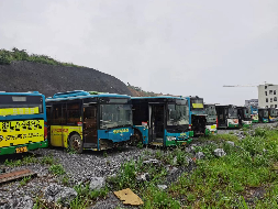 郴州市公交集团124台淘汰天然气公交车整体报废处置