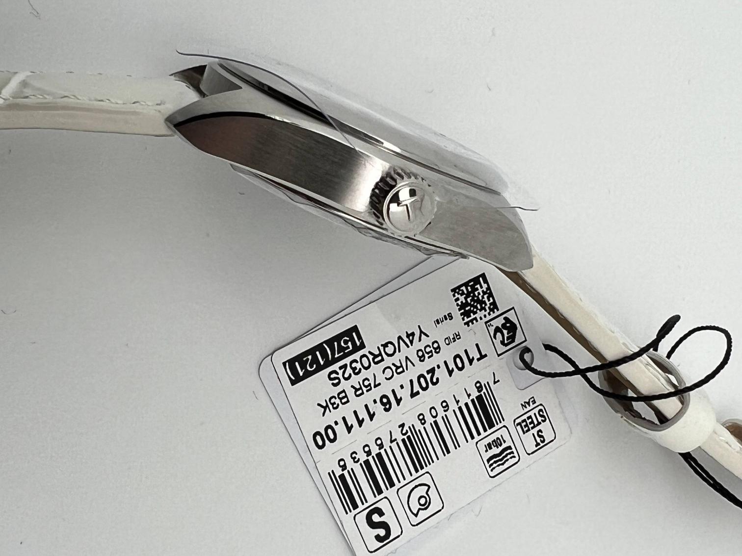 全套未使用 天梭 T-CLASSIC系列T101.207.16.111.00 自动机械机芯 精钢 33mm 贝母盘 专柜价 4350转让公告