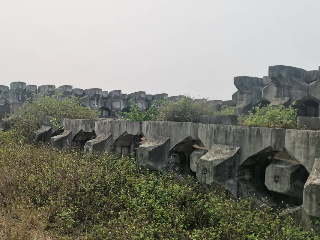 琼海维权执法基地维修改造项目已形成的扭王字块、沉箱及场地供电设施分别转让