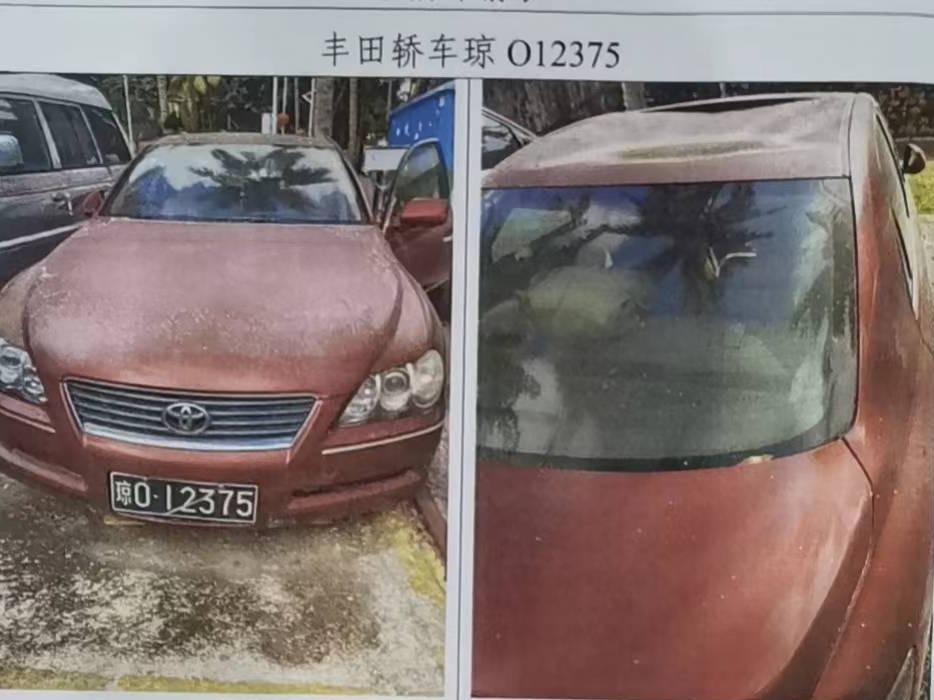 涉黑罚没资产琼O12375等三辆机动车转让