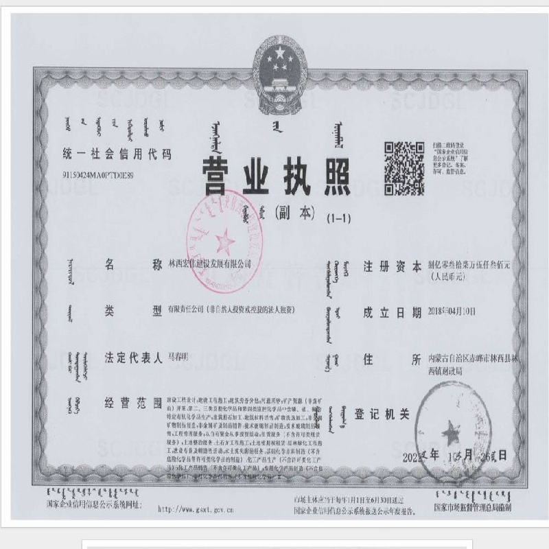林西宏伟建设发展有限公司拟择优收购一家新能源公司股权项目