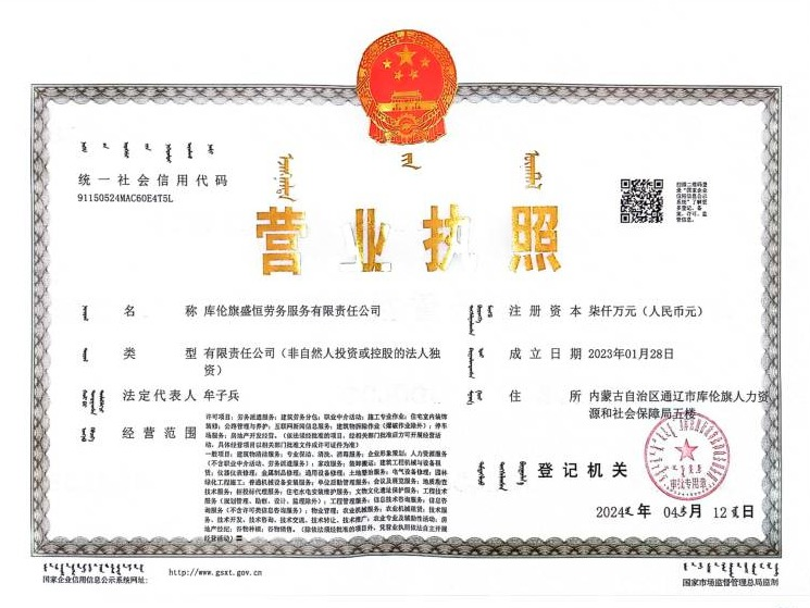 库伦旗盛恒劳务服务有限责任公司拟择优选择股权投资标的公司项目