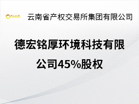 德宏铭厚环境科技有限公司45%股权
