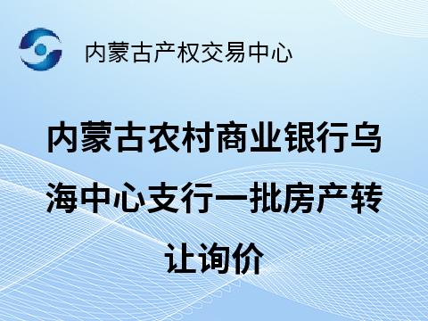 [乌海市]内蒙古农村商业银行乌海中心支行一批房产转让询价