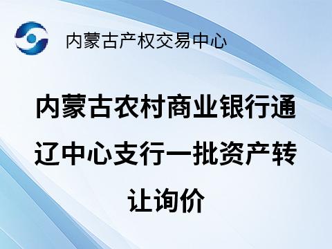 内蒙古农村商业银行通辽中心支行一批资产转让询价