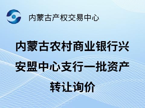 内蒙古农村商业银行兴安盟中心支行一批资产转让询价