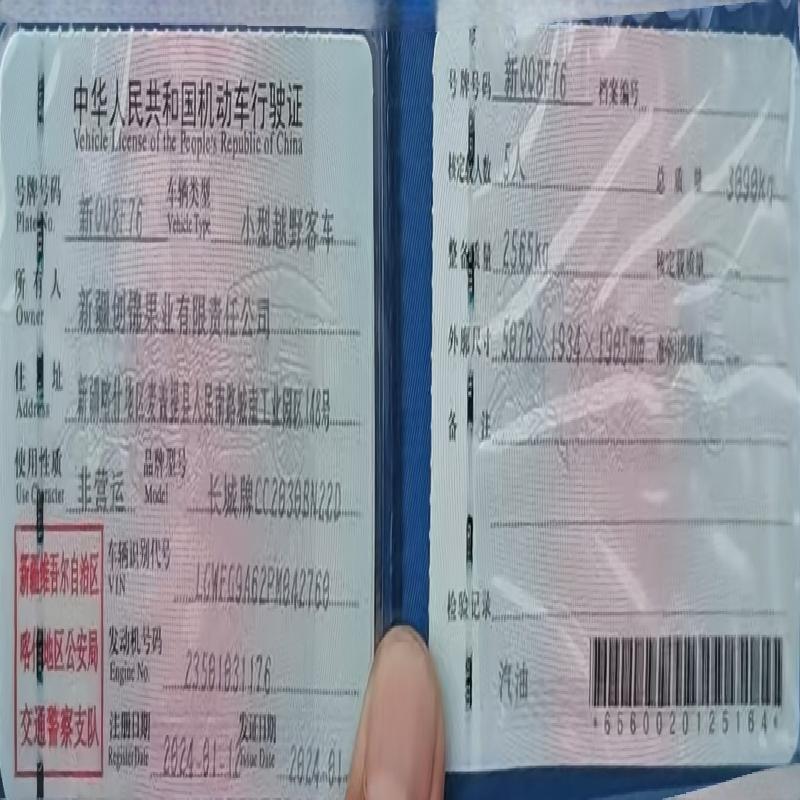 新疆创锦果业有限责任公司所属长城牌CC2030BN220新QQ8F76小型越野客车对外转让