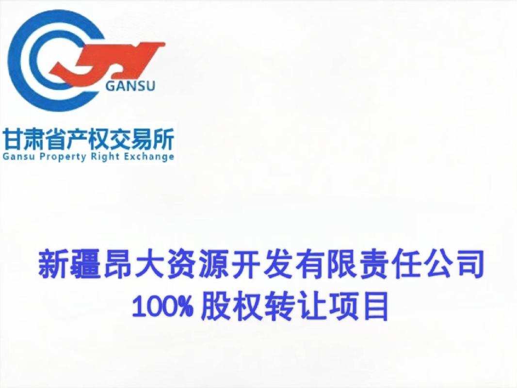 新疆昂大资源开发有限责任公司100%股权转让公告（第二次）(国资监测编号G32025GS1000036)