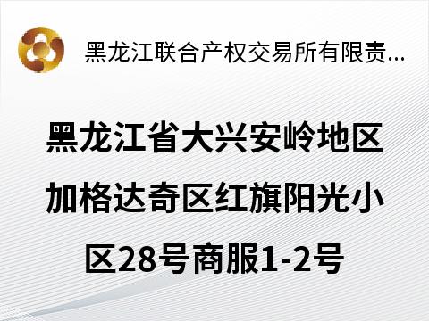 黑龙江省大兴安岭地区加格达奇区红旗阳光小区28号商服1-2号、3-8号房产捆绑转让交易公告(国资监测编号GR2025HL2005928)