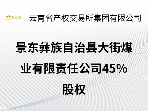 景东彝族自治县大街煤业有限责任公司45％股权(国资监测编号G32025YN1000063)