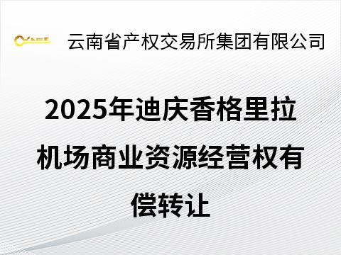 2025年迪庆香格里拉机场商业资源经营权有偿转让(四次挂牌)