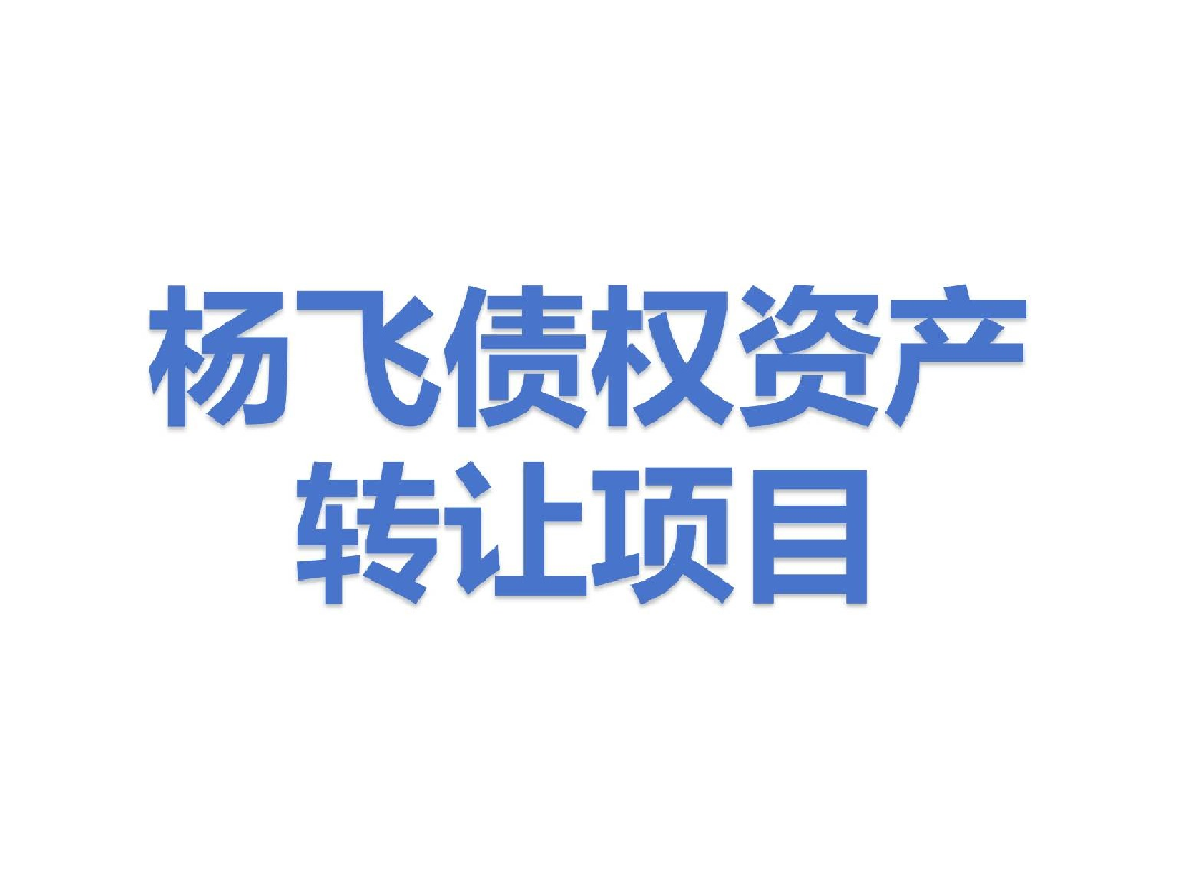 杨飞债权资产转让公告