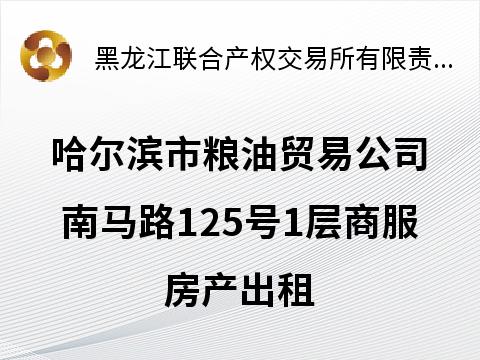 哈尔滨市粮油贸易公司南马路125号1层商服房产出租交易公告(国资监测编号GR2026HL2000327)