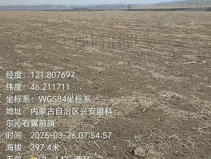 2026年约118亩土地经营权出租，位于科尔沁右翼前旗归流河镇新建嘎查（租期：自签订合同之日起至2026年12月30日，租金底价：400元/亩）