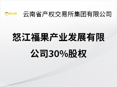 怒江福果产业发展有限公司30%股权