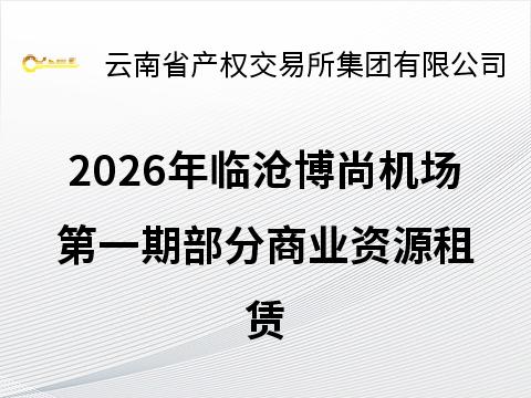 2026年临沧博尚机场第一期部分商业资源租赁项目(二次挂牌)