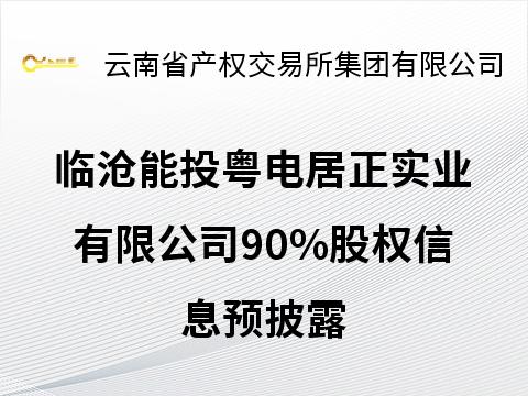 临沧能投粤电居正实业有限公司90%股权