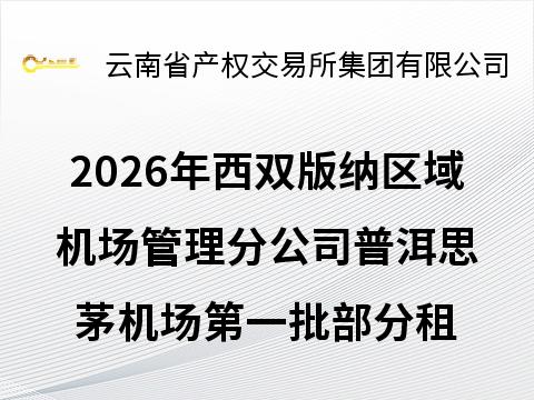 2026年西双版纳区域机场管理分公司普洱思茅机场第一批 部分租赁项目