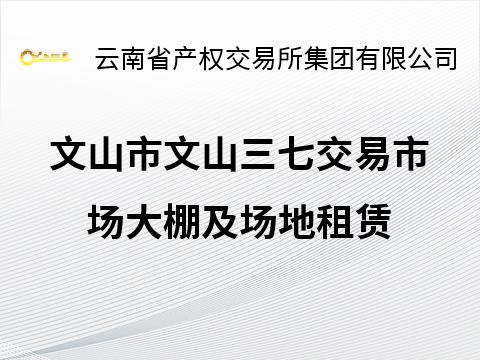 文山市文山三七交易市场大棚及场地租赁(三次挂牌)