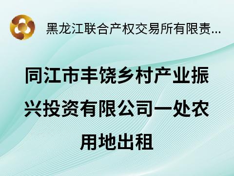 同江市丰饶乡村产业振兴投资有限公司一处农用地出租交易公告(国资监测编号GR2026HL2002390)
