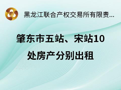 肇东市五站、宋站10处房产分别出租交易公告