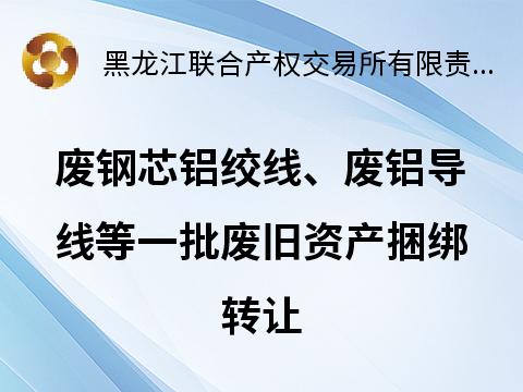 废钢芯铝绞线、废铝导线等一批废旧资产捆绑转让交易公告