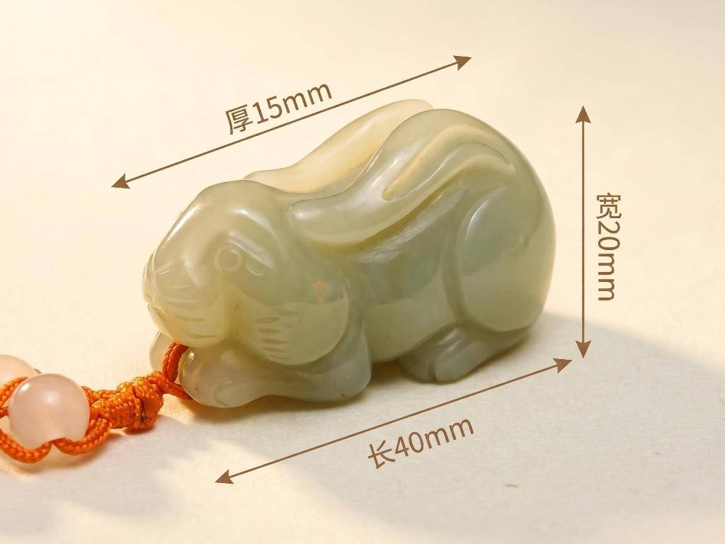 青玉[和田玉]生肖挂坠1批（品名：兔）转让公告