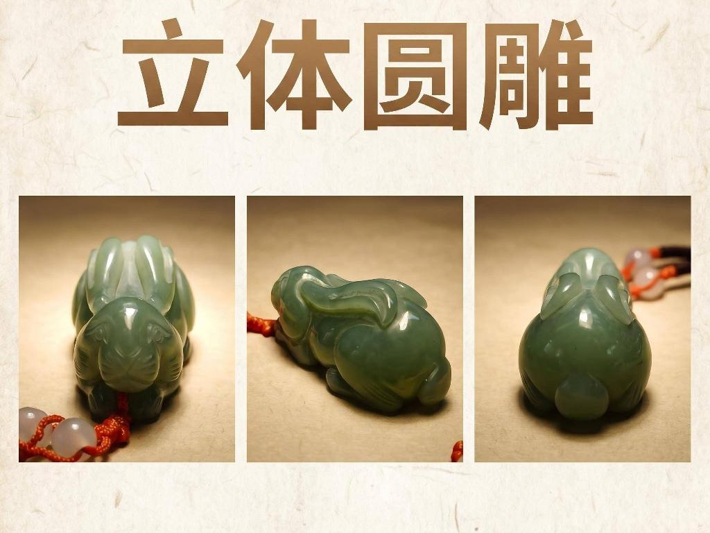 青玉[和田玉]生肖挂坠1批（品名：兔）转让公告