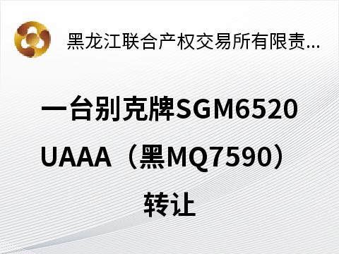 一台别克牌SGM6520UAAA（黑MQ7590）小型普通客车转让交易公告(国资监测编号GR2026HL2002724)
