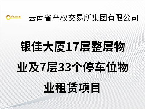 银佳大厦17层整层物业及7层33个停车位物业租赁项目