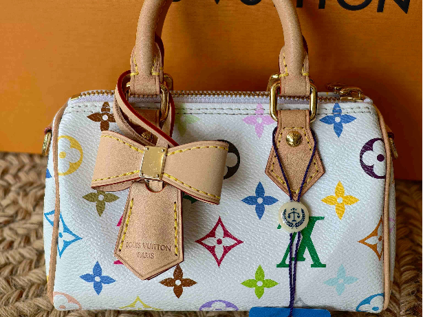 路易威登/Louis Vuitton LV x TM NANO SPEEDY 白三彩！手袋 M13391 Monogram 涂层帆布 10 x 7.5 x 16转让公告