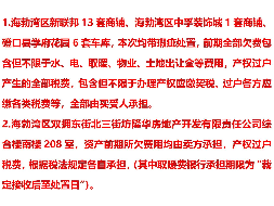 内蒙古农村商业银行股份有限公司乌海海勃湾区支行所有的21处房产公开转让