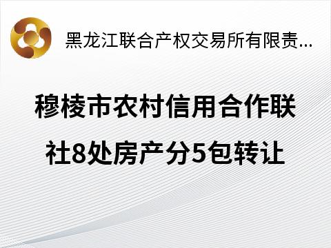 穆棱市农村信用合作联社8处房产分5包转让交易公告