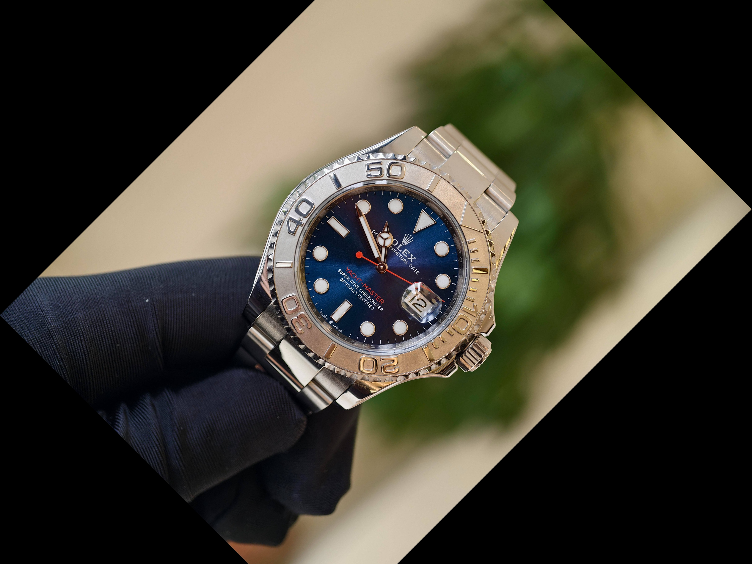 劳力士/Rolex 游艇名仕型 m126622-0002 自动上链 铂金钢（蚝式钢与铂金的组合） 40毫米 2024年全套全长 蓝游艇转让公告