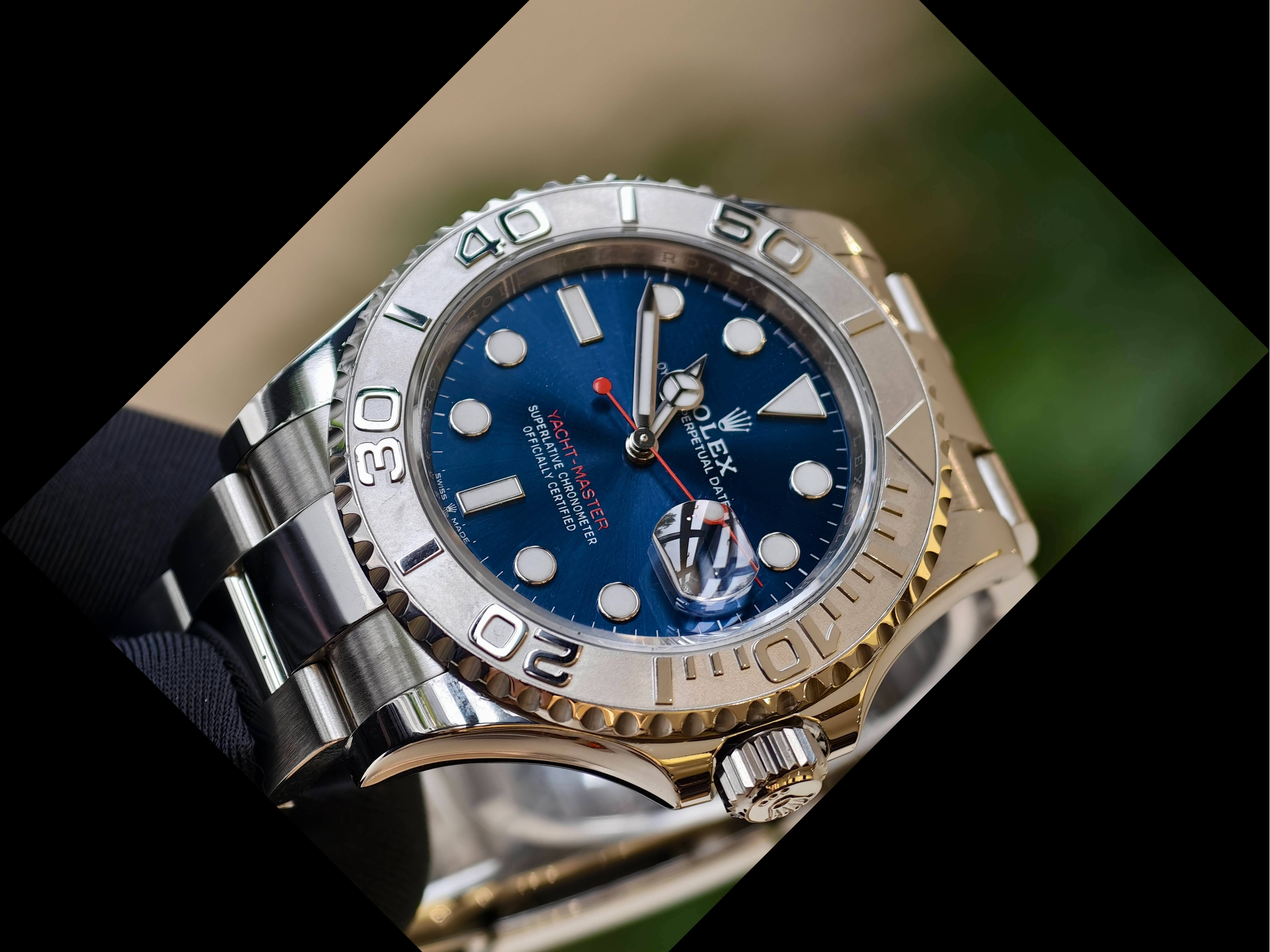 劳力士/Rolex 游艇名仕型 m126622-0002 自动上链 铂金钢（蚝式钢与铂金的组合） 40毫米 2024年全套全长 蓝游艇转让公告