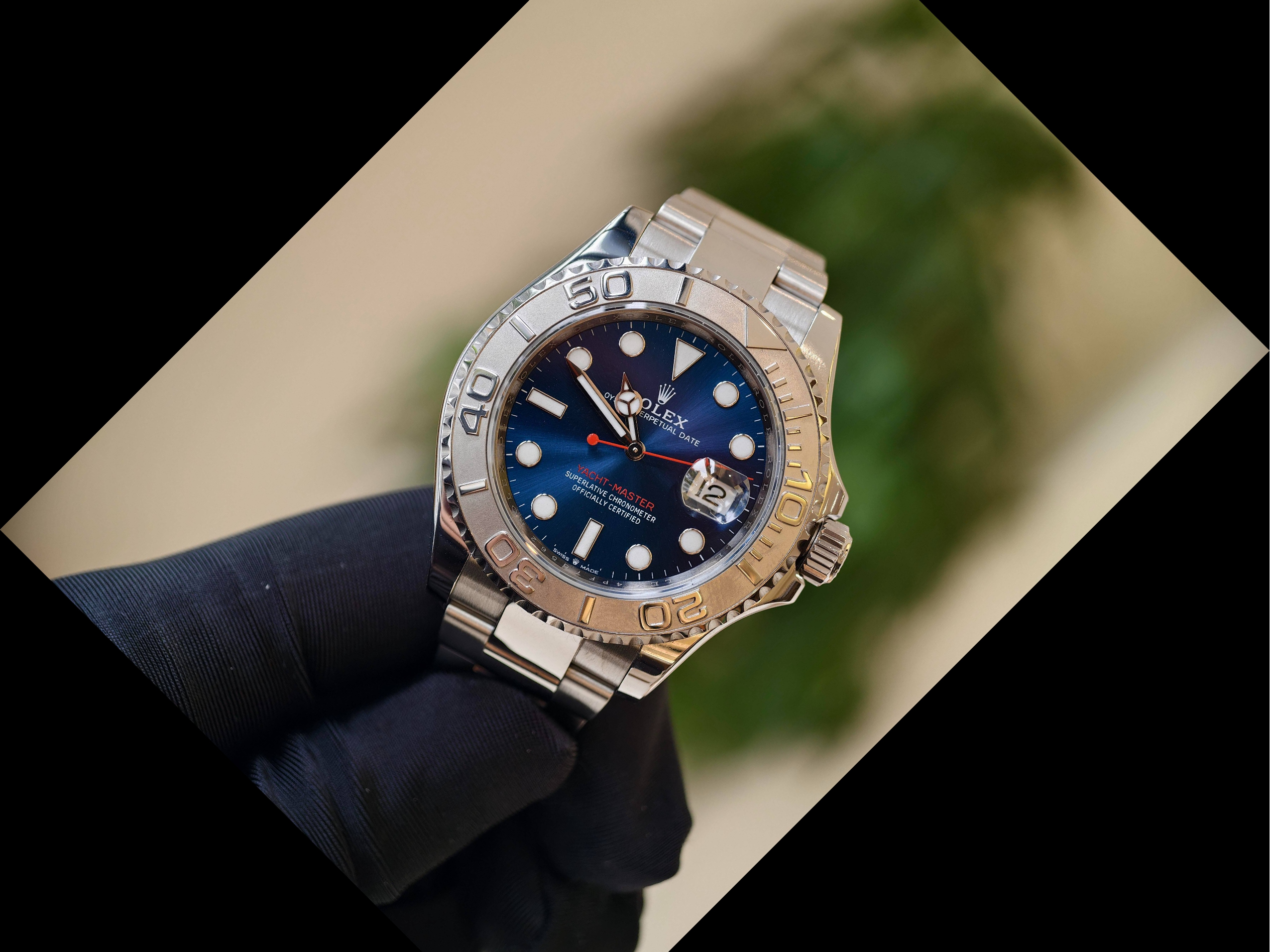 劳力士/Rolex 游艇名仕型 m126622-0002 自动上链 铂金钢（蚝式钢与铂金的组合） 40毫米 2024年全套全长 蓝游艇转让公告