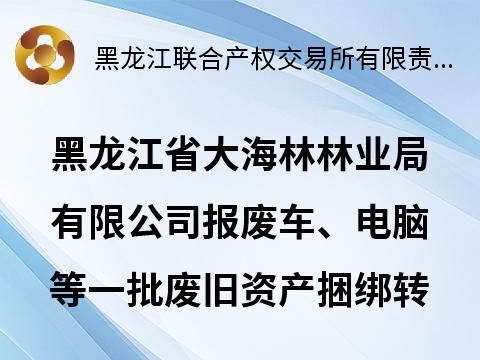 黑龙江省大海林林业局有限公司报废车、电脑等一批废旧资产捆绑转让交易公告