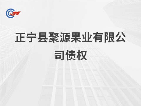 正宁县聚源果业有限公司债权转让公告