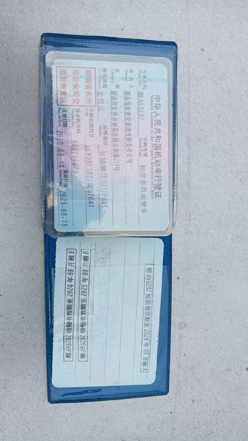 湘AH9Z82长城牌CC1031PB6T 轻型普通货车(国资监测编号GR2026HN1001431)