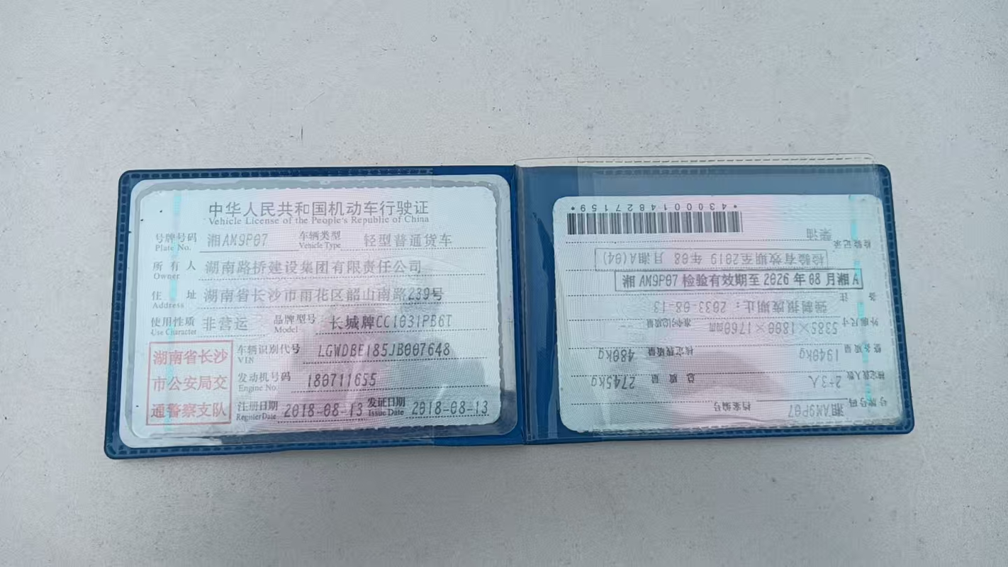湘AM9P07长城牌CC1031PB6T 轻型普通货车(国资监测编号GR2026HN1001429)