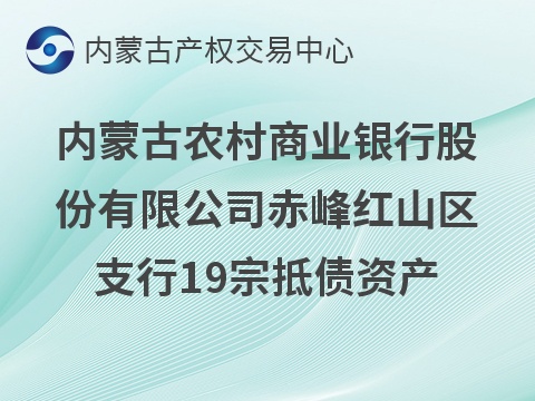 内蒙古农村商业银行股份有限公司赤峰红山区支行19宗抵债资产公开转让市场询价公告
