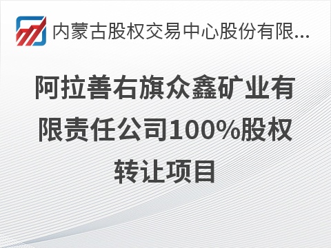 阿拉善右旗众鑫矿业有限责任公司100%股权转让项目