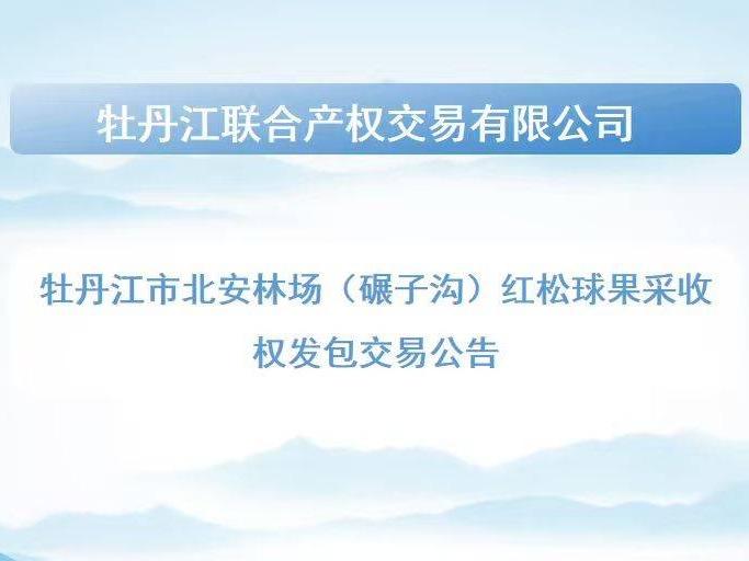 牡丹江市北安林场（碾子沟）红松球果采收权发包交易公告