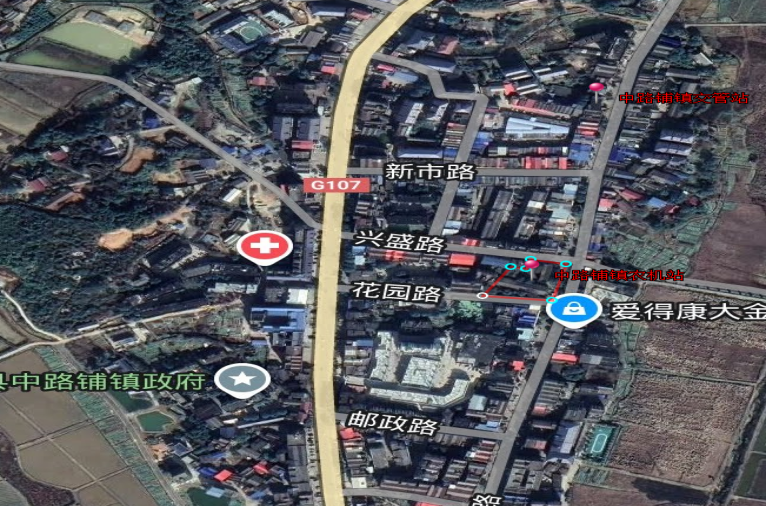 湘潭市湘潭县中路铺镇中心临街房产