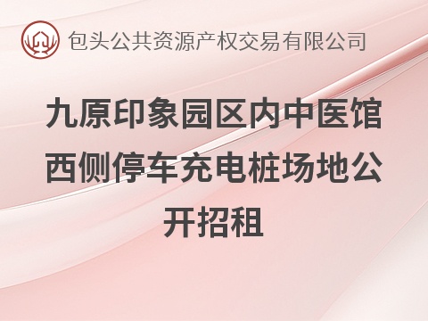 九原印象园区内中医馆西侧停车充电桩场地公开招租