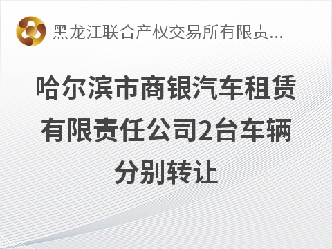 哈尔滨市商银汽车租赁有限责任公司2台车辆分别转让交易公告
