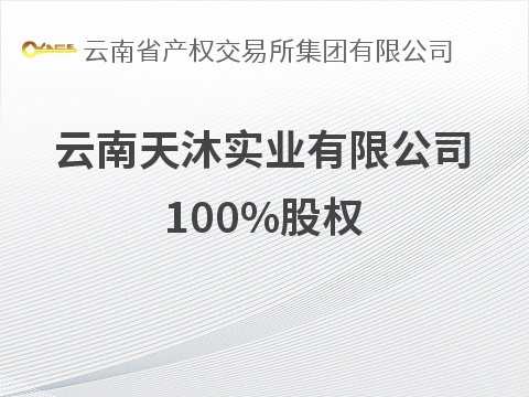 云南天沐实业有限公司100%股权