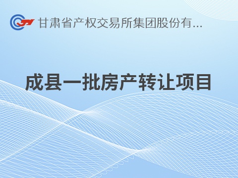成县一批房产转让项目公告（第二次）