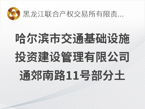 哈尔滨市交通基础设施投资建设管理有限公司通郊南路11号部分土地出租交易公告(国资监测编号GR2026HL2004838)