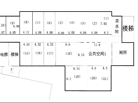 郑陆镇文体中心三楼办公室（1-5，18-21，公共空间1）招租公告